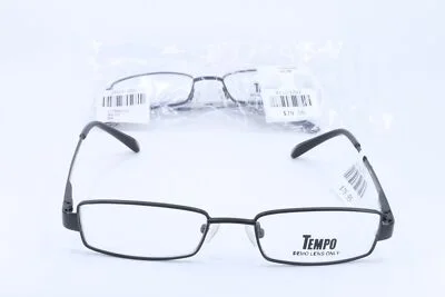 Tempo CTM9012 (BOGO) Black Rectangle Unisex Full Rim 48-17-135 Eyeglasses Frames 2