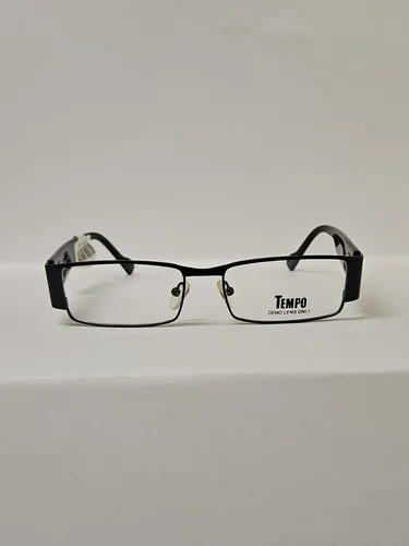 Tempo CTM9013 bk Eyeglasses Frames Black Rectangular Full Rim 52-16-140