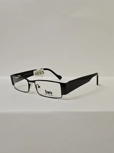 Tempo CTM9013 bk Eyeglasses Frames Black Rectangular Full Rim 52-16-140 2