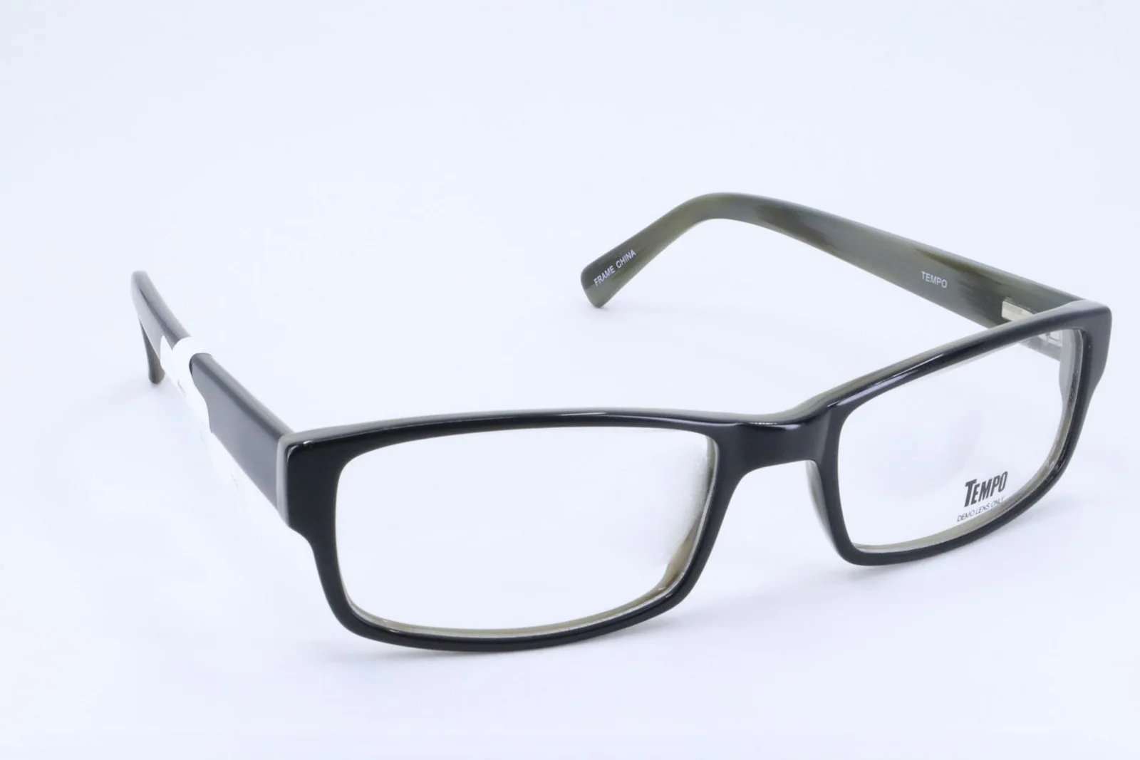 Tempo MP1007 Black Rectangle Men Full Rim 55-19-145 Eyeglasses Frames 3