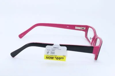 Tempo WP7000 Black-Pink Rectangle Women Full Rim 52-17-135 Eyeglasses Frames 4