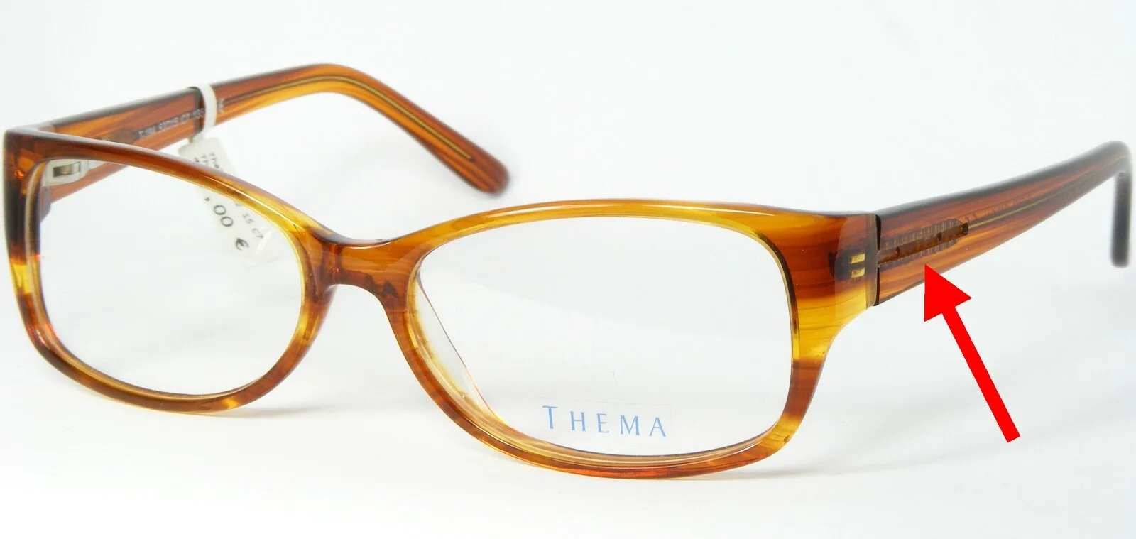 Thema T-194 C7 TRANSPARENT BROWN-AMBER EYEGLASSES GLASSES 52-15-135mm (NOTES)