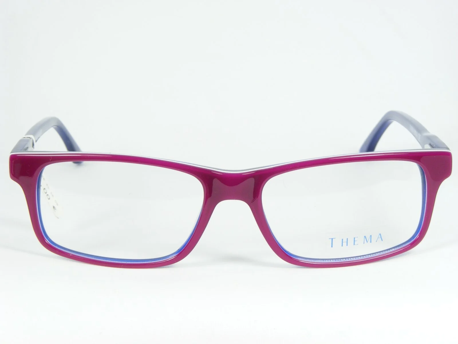 Thema T-268 09 DARK RASPBERRY /WHITE /BLUE EYEGLASSES GLASSES FRAME 51-16-140mm 2