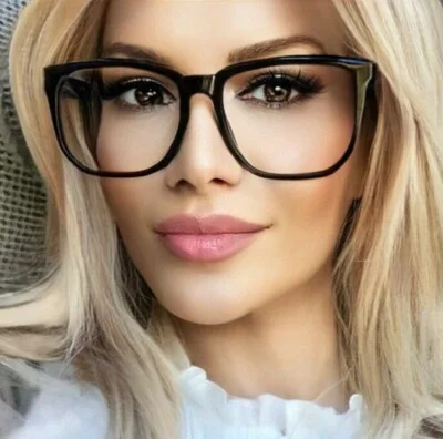 Thin Frames Sexy Teacher Geek Rectangular Square Women Clear Eyeglasses Frames L