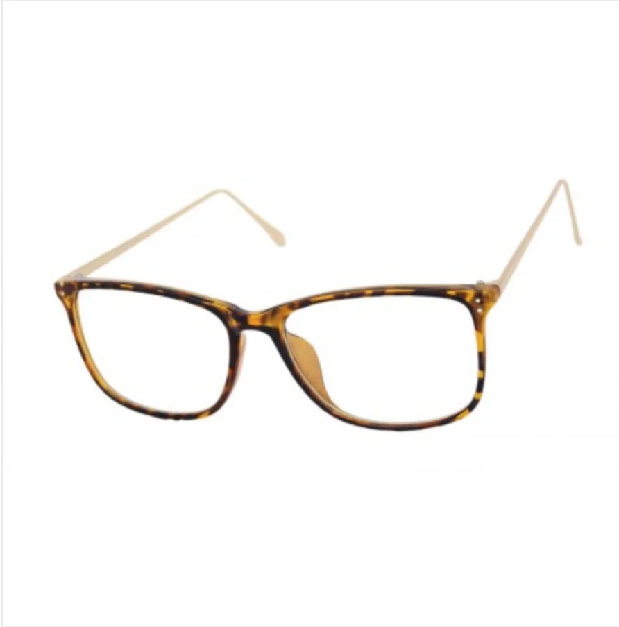 Thin Square GOLD Arms Big Fashion WaYfe Women Clear Lens Frames Eyeglasses 097 L 3