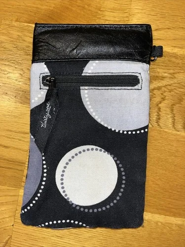 Thirty One Eyeglass Case- Black And White With Zipper Pocket 2