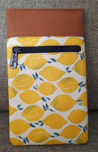 THIRTY-ONE Pinch Top Eyeglasses Case Main Squeeze Lemons Pebble Zip Pocket