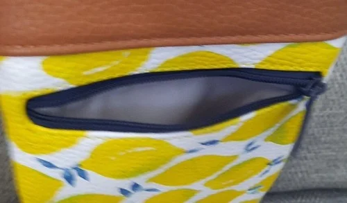 THIRTY-ONE Pinch Top Eyeglasses Case Main Squeeze Lemons Pebble Zip Pocket 2
