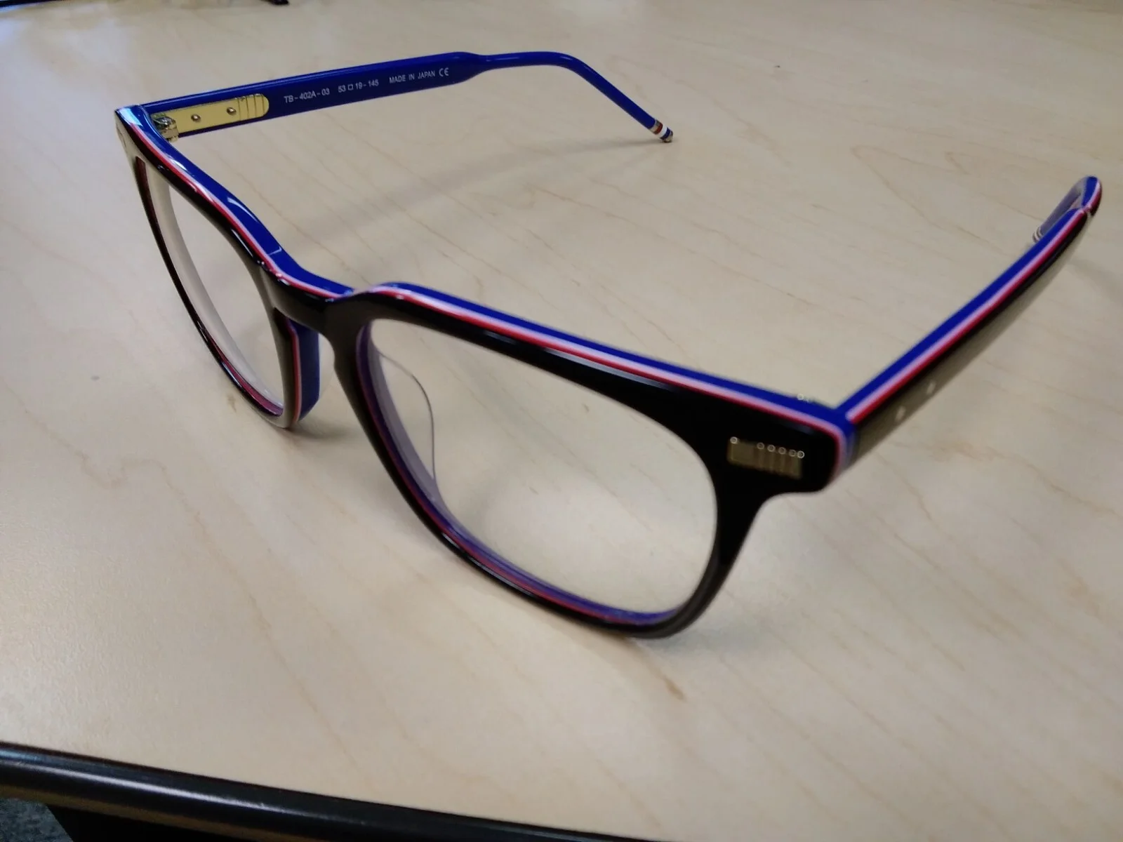 THOM BROWNE TB-402A-03 eyeglass frames 53-19-145 3