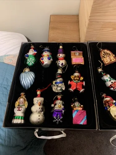 Thomas Pacconi Museum Series Glass Christmas Ornaments Set of 4 2