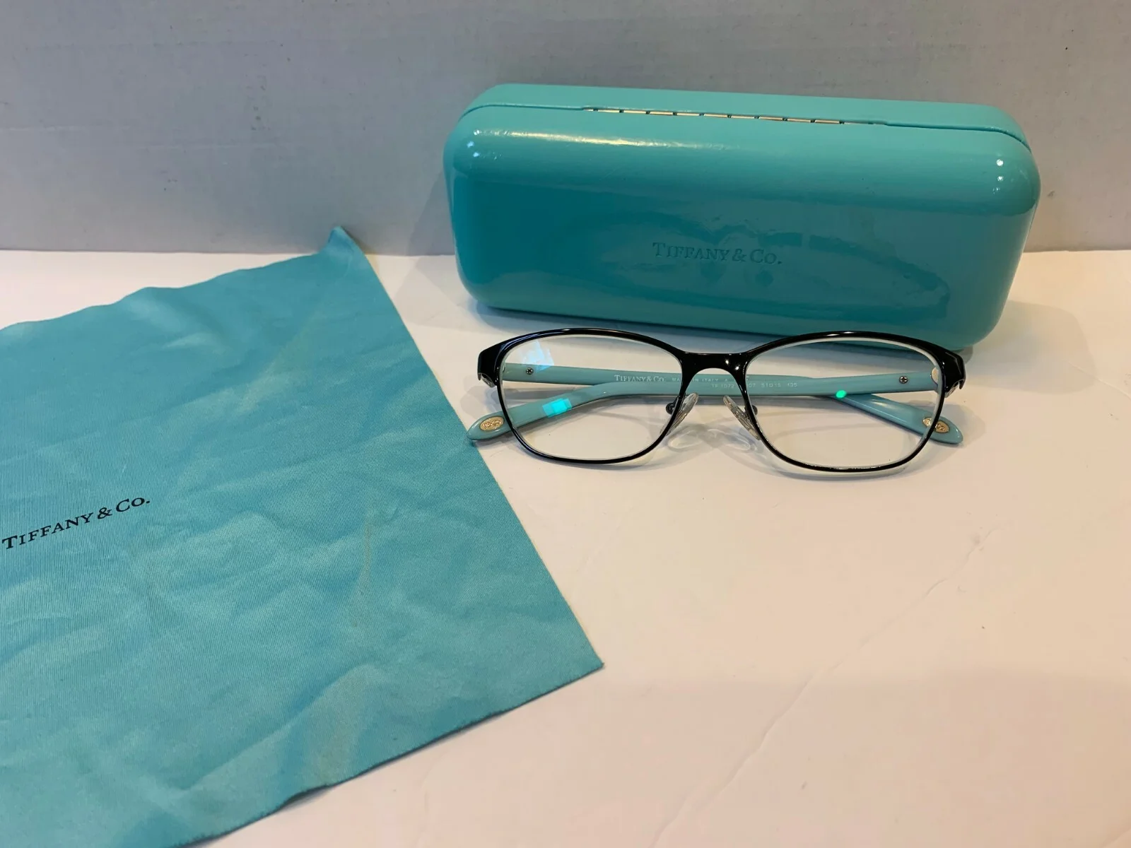 Tiffany & Co.1072 6007 Metal Frame Eyeglasses With Case Italy 1