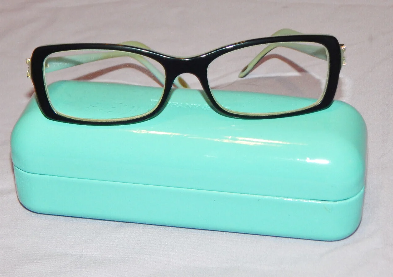 Tiffany & Co. Black & Tiffany Blue Glasses TF 2091-B 8055 53 16 140 2