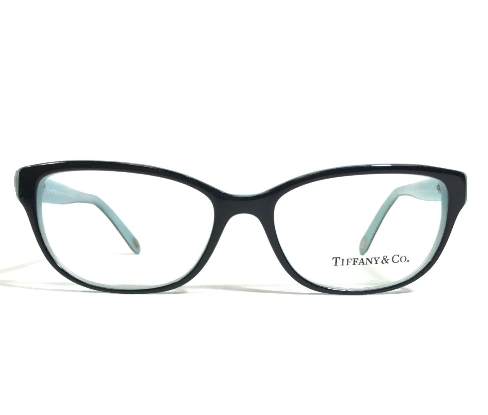 Tiffany & Co Eyeglasses Frames TF 2087-H 8163 Black Blue MOP Hearts 52-16-140 2