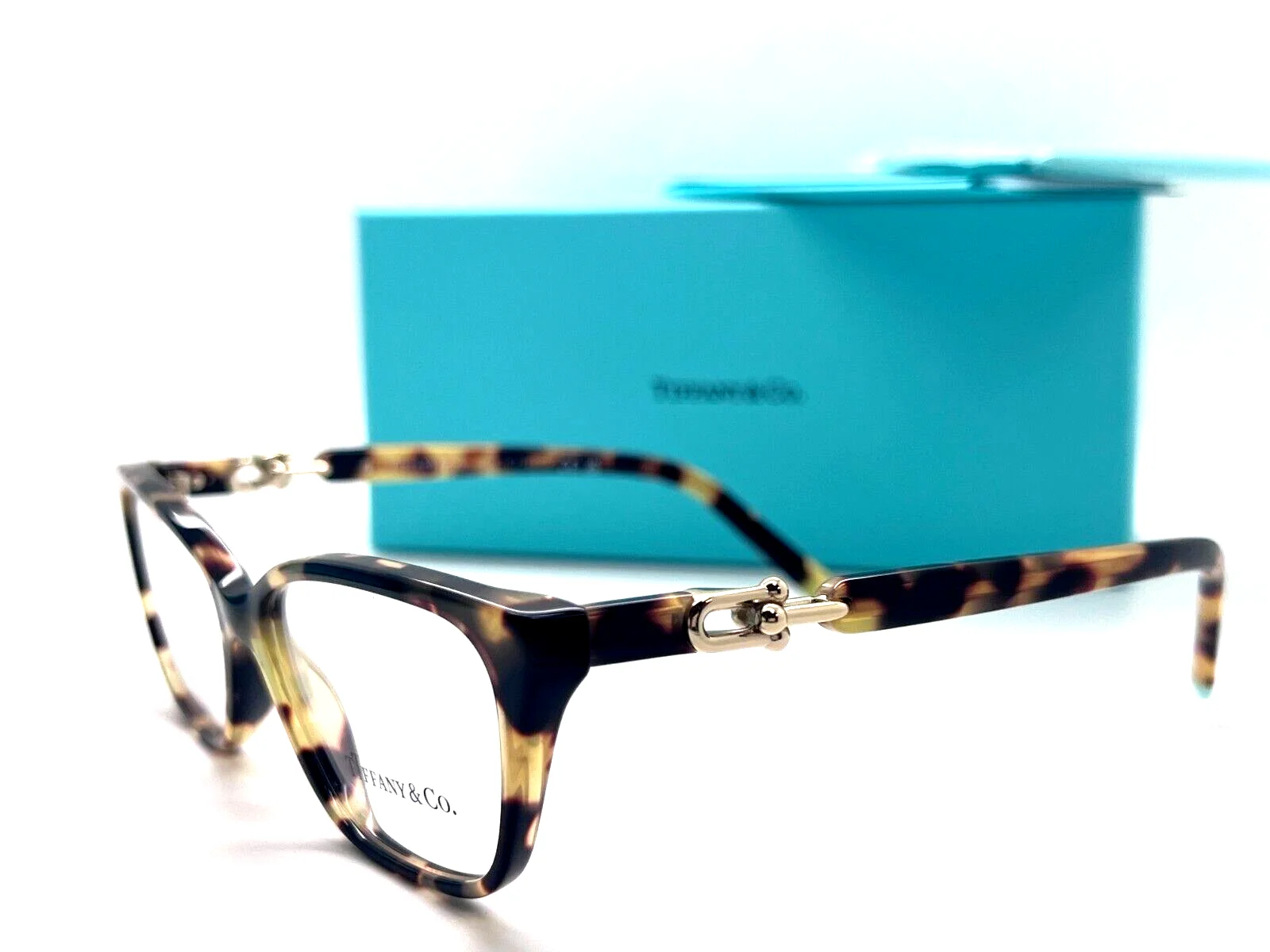Tiffany & Co Eyeglasses Frames TF 2229 8064 53-15-140 Yellow Havana Italy NIB 3
