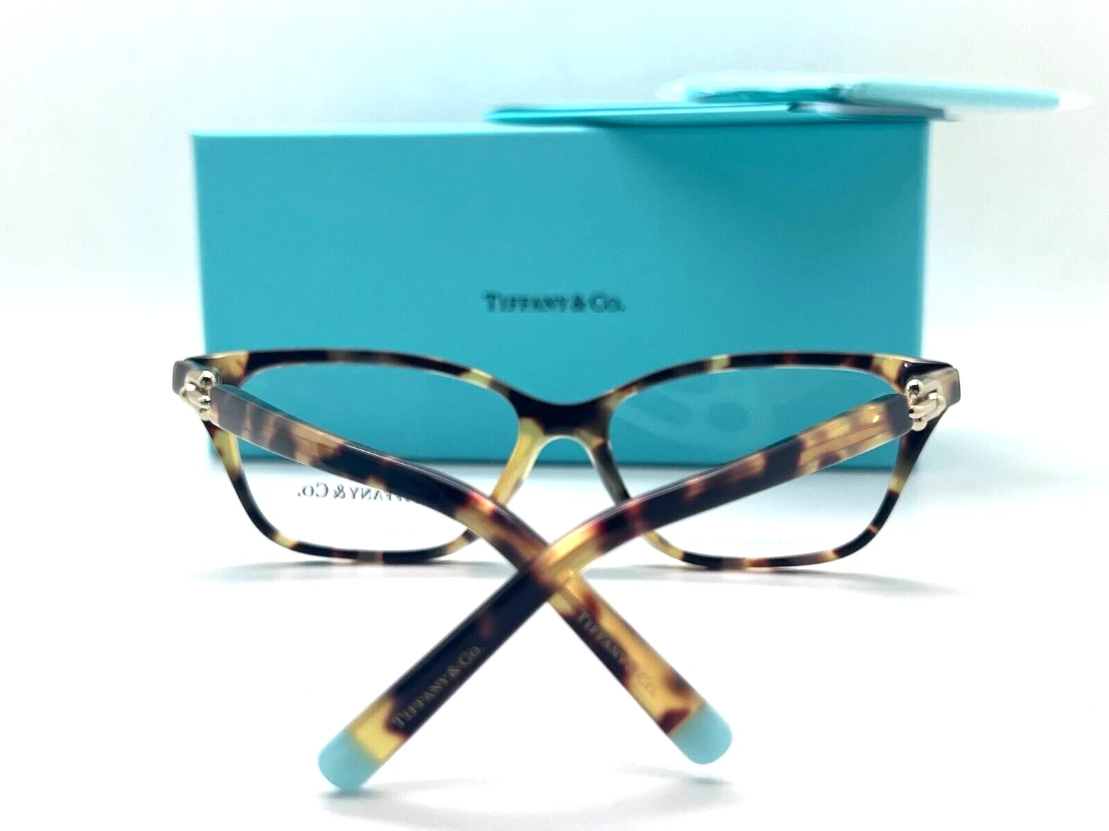 Tiffany & Co Eyeglasses Frames TF 2229 8064 53-15-140 Yellow Havana Italy NIB 4