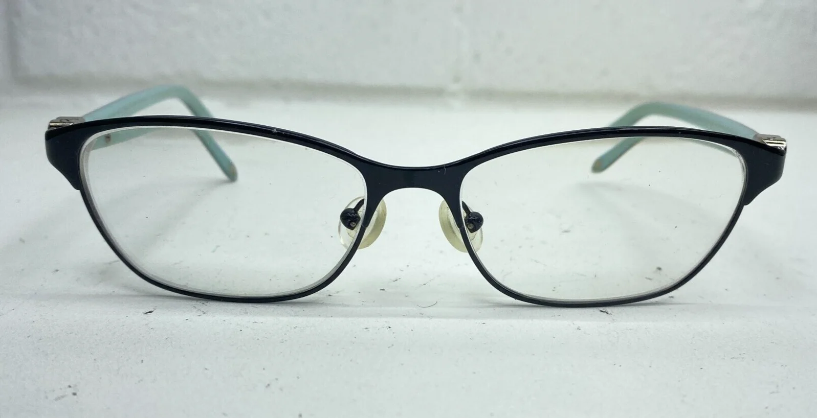 Tiffany & Co Eyeglasses Glasses TF 1072 6007 Black Silver Heart 51-15-135 17624