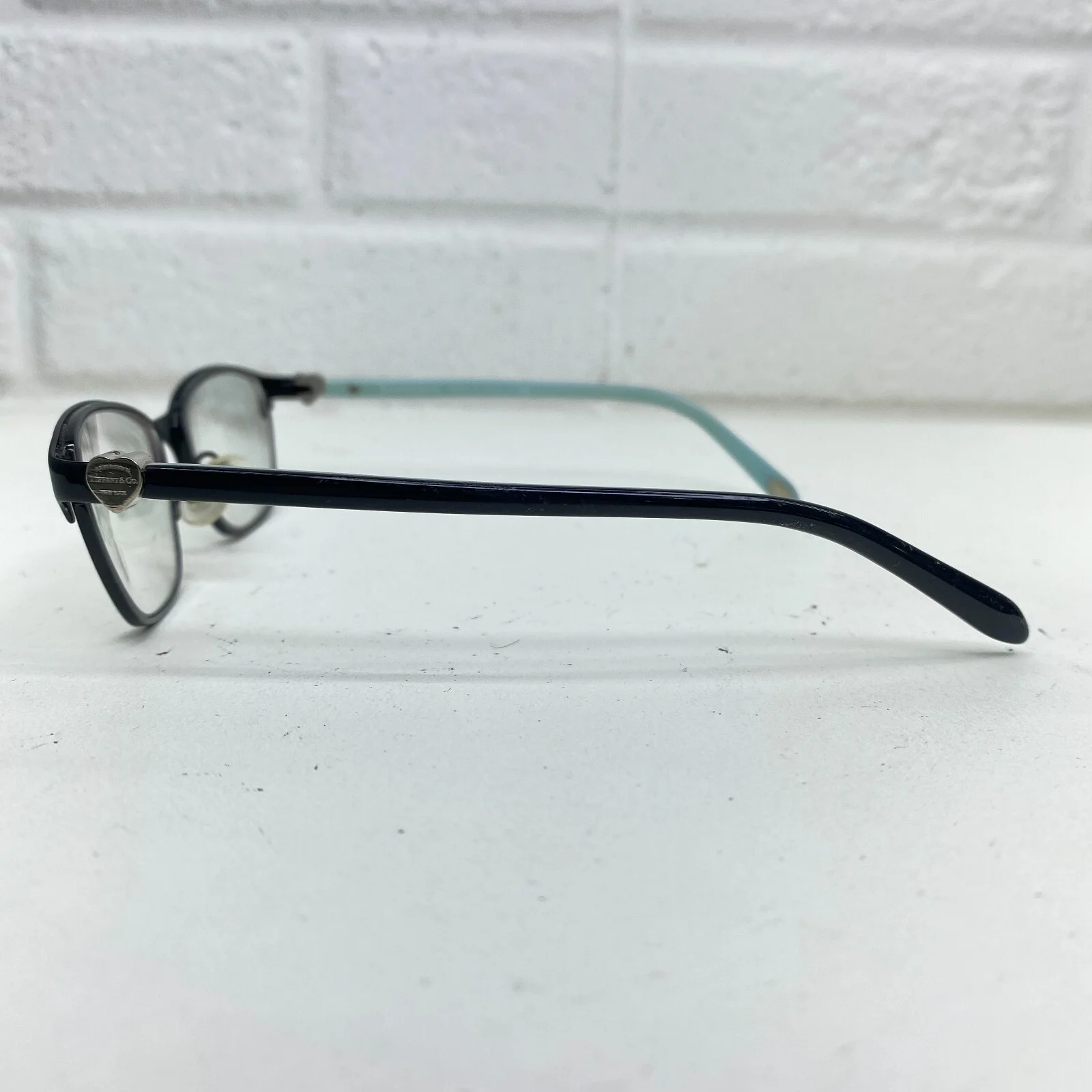 Tiffany & Co Eyeglasses Glasses TF 1072 6007 Black Silver Heart 51-15-135 17624 3