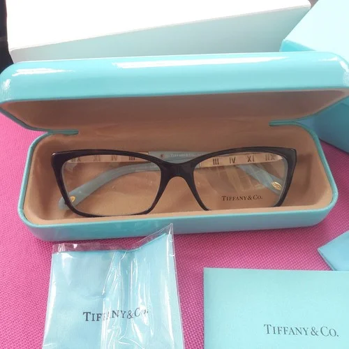 Tiffany & Co. Eyeglasses TF 2103-B 8191 Dark Blue/Silver Frame 53-16-140 22458 2