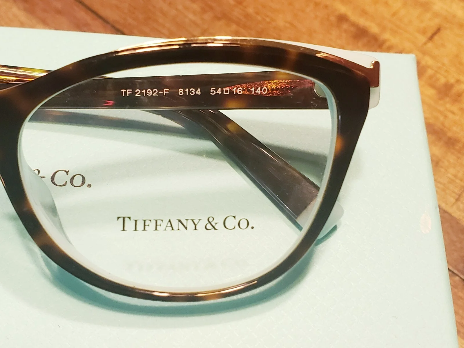 Tiffany & Co. Eyeglasses TF 2192 F 8134 Havana / Blue Frames w/Demo Lens 54 mm 2