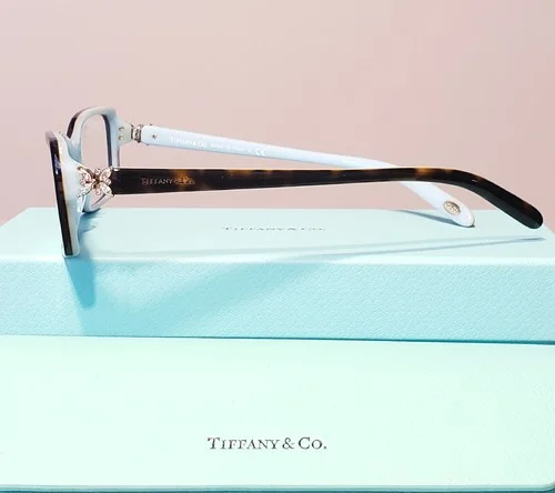 Tiffany & Co. Eyeglasses TF2091B 8134 Havana / Blue Frames Women 2