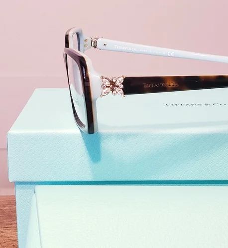 Tiffany & Co. Eyeglasses TF2091B 8134 Havana / Blue Frames Women 4