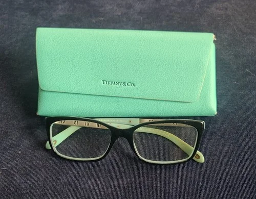Tiffany & Co. Eyeglasses TF2103-B 8055 Black Silver Italy 53-16-140 with Case
