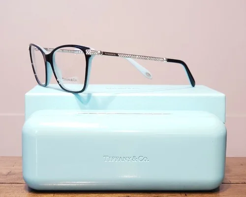 Tiffany & Co Eyeglasses TF2158-B 8055 Black / Blue Frames 54 mm 2