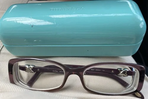 Tiffany & Co Sterling Silver X Eyeglass for Frames w/case TF2016 8061 51 *15 135