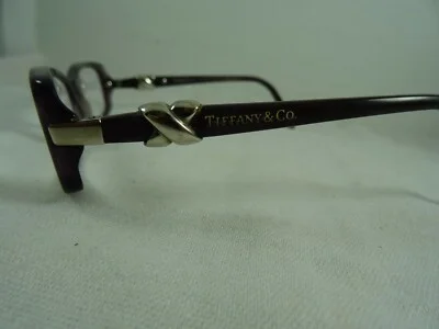 Tiffany & Co Sterling Silver X Eyeglasses w/case Purple TF2016 51mm135 4