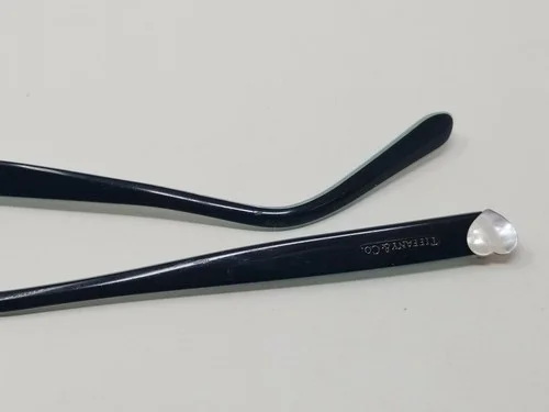 Tiffany & Co TF 2087H 8163 Eyeglasses Glasses Black on Blue w/ Pearl Heart 52mm 2