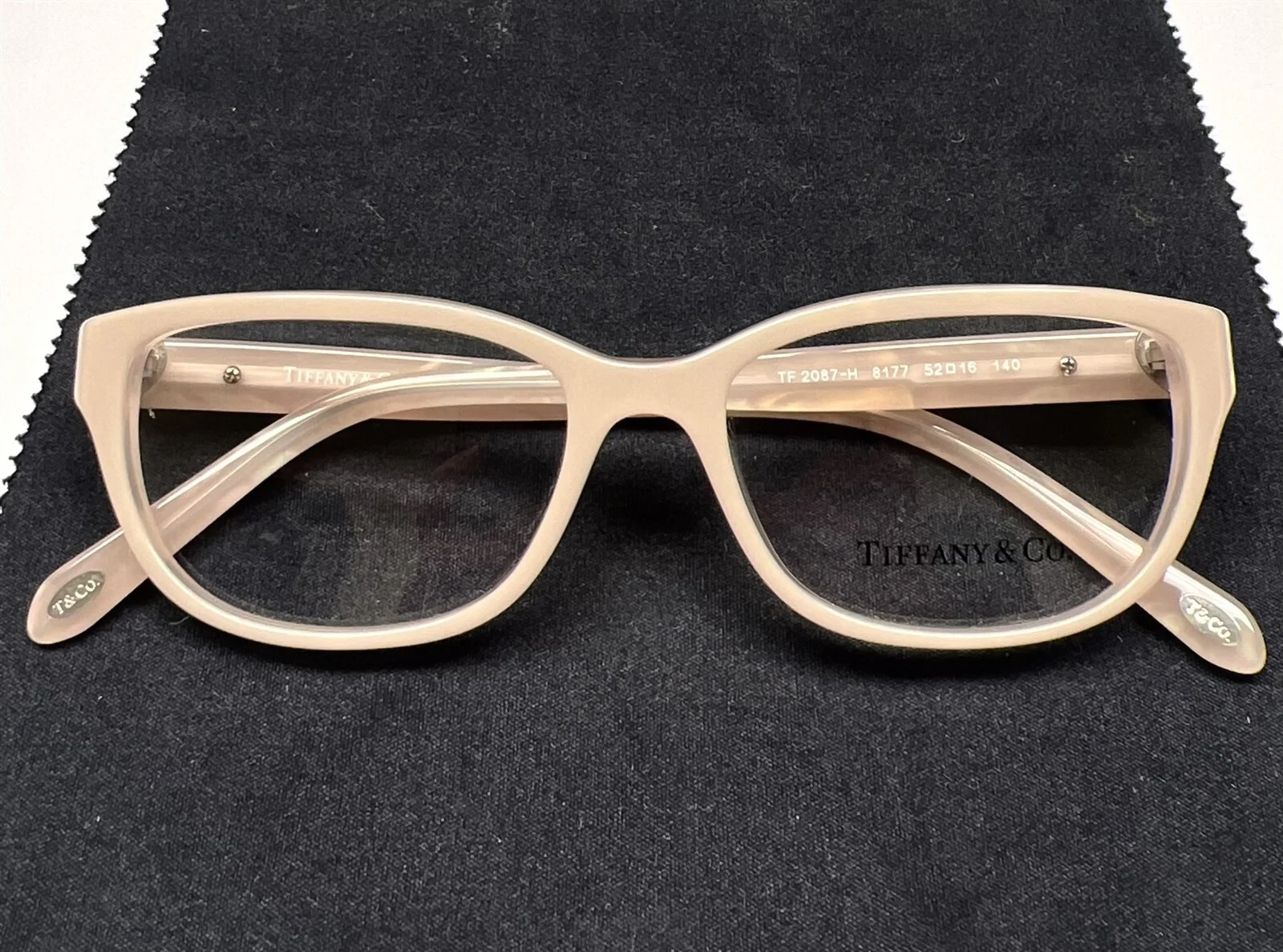 Tiffany & Co TF 2087H 8177 Eyeglasses Glasses Taupe Blush Beige w/ Heart 52mm