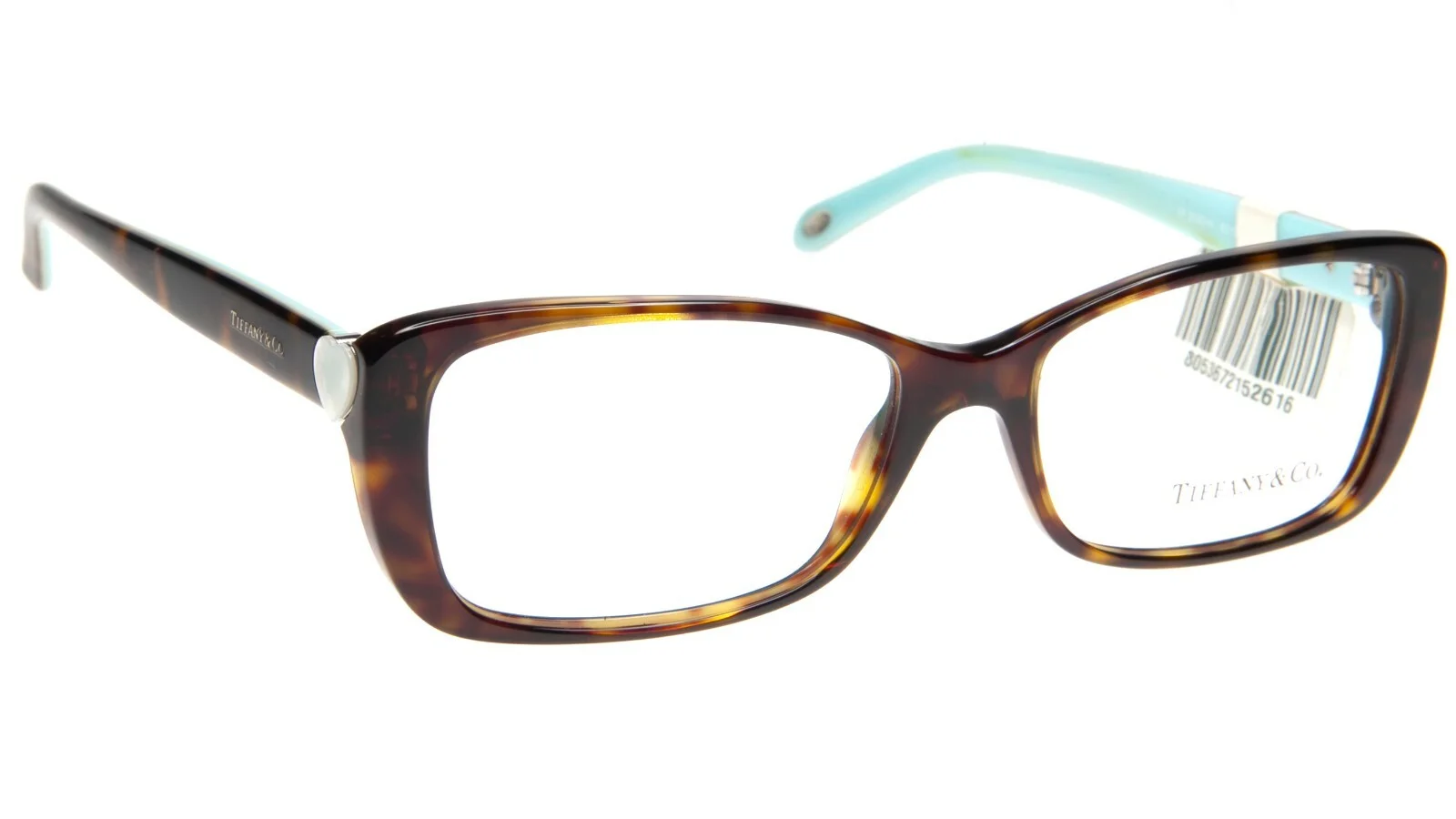 Tiffany & Co TF 2090H 8015 Eyeglasses Glasses Brown Tortoise Pearl Heart 54mm 3