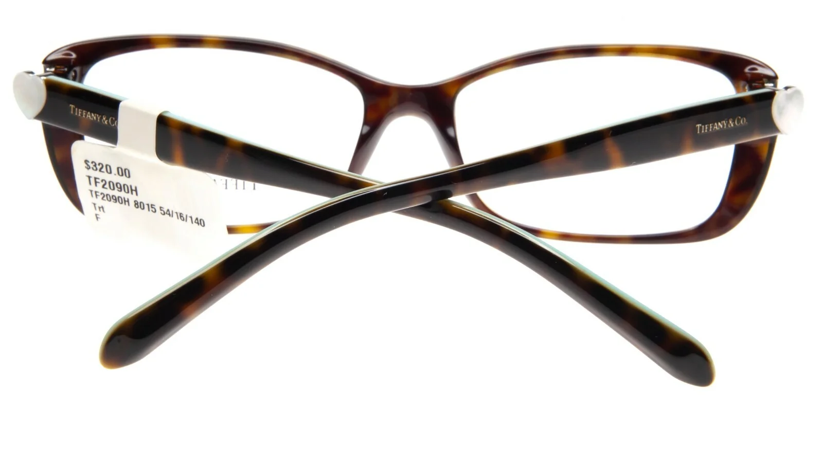 Tiffany & Co TF 2090H 8015 Eyeglasses Glasses Brown Tortoise Pearl Heart 54mm 4
