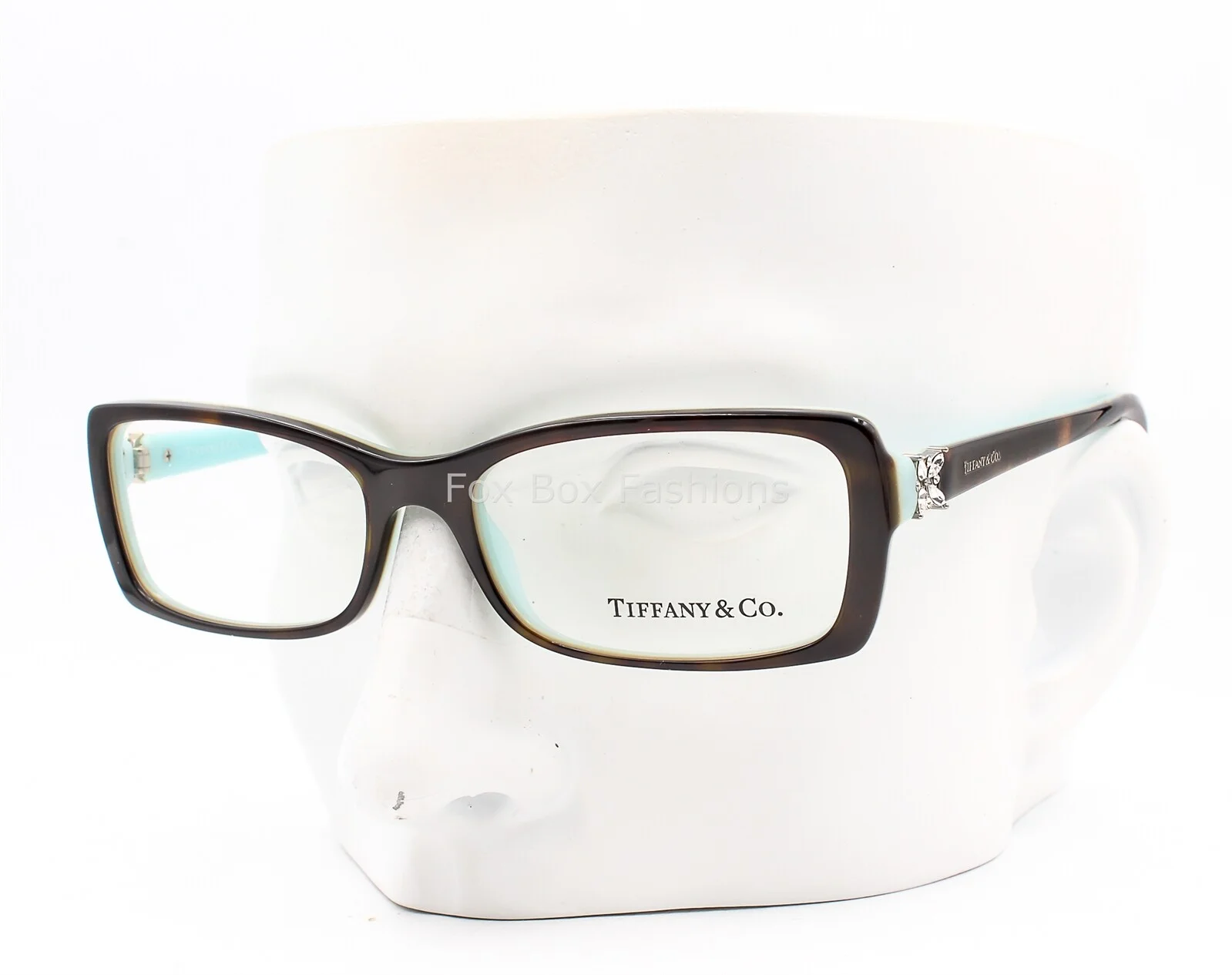 Tiffany & Co TF 2091B 8134 Eyeglasses Glasses Brown Tortoise w/ Crystals 55mm