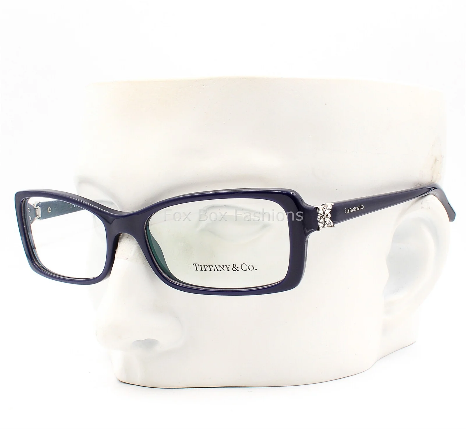 Tiffany & Co TF 2091B 8180 Eyeglasses Glasses Dark Blue Swarovski Crystals 53mm