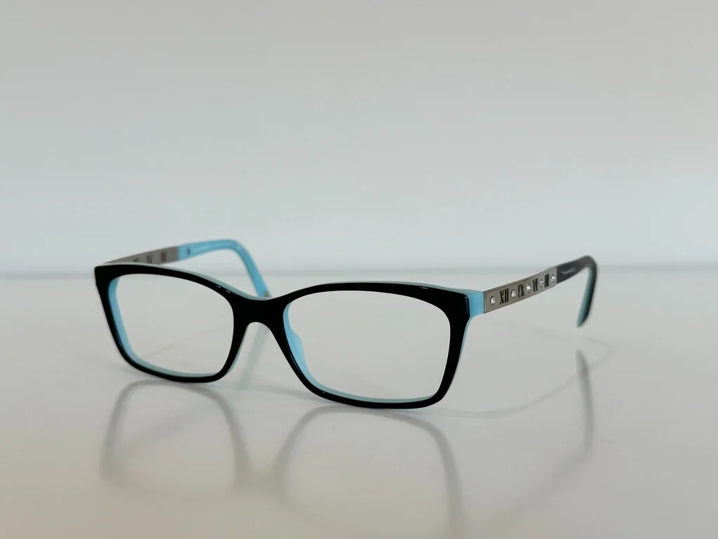Tiffany & Co. TF 2103B 8055 Black on Tiffany Blue Plastic Eyeglasses 53mm 1