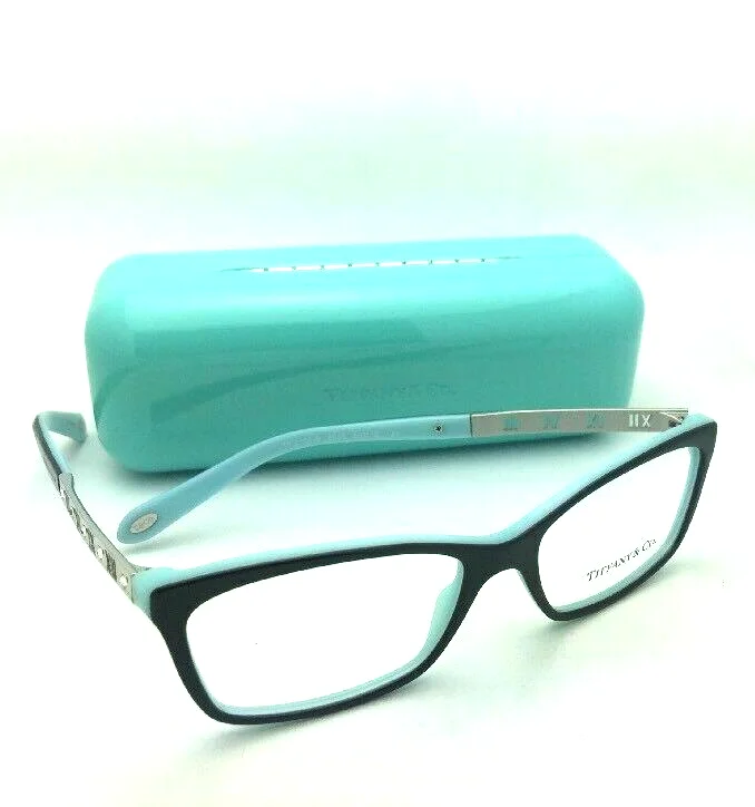 TIFFANY & CO TF2103-B 8055 53mm Black Blue Eyeglasses Frames Italy 3