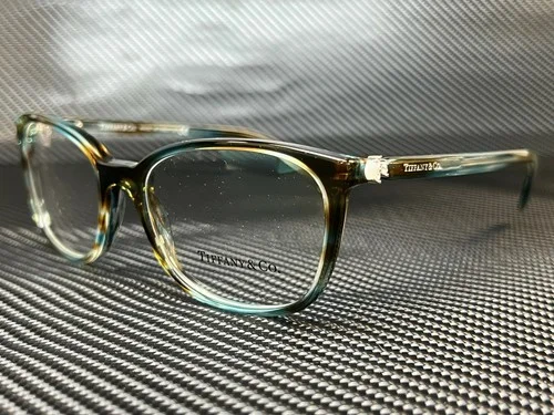 Tiffany TF2109HB 8124 Tortoise Women Square Demo Lens Eyeglasses Frame 53 mm