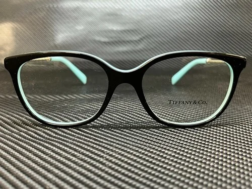 Tiffany TF2168 8055 Black Blue Women Square Demo Lens Eyeglasses Frame 54 mm 2