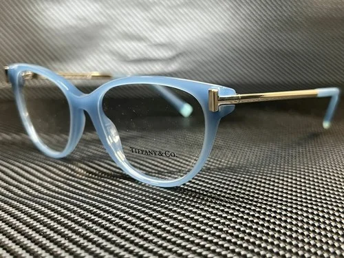 TIFFANY TF2193 8301 Opal Blue Women Phantos Demo Lens Eyeglasses Frame 53 mm