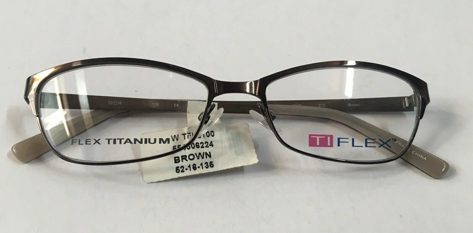 Tiflex Titanium Brown Eyeglass Frames. 52-16-135. NWT 2