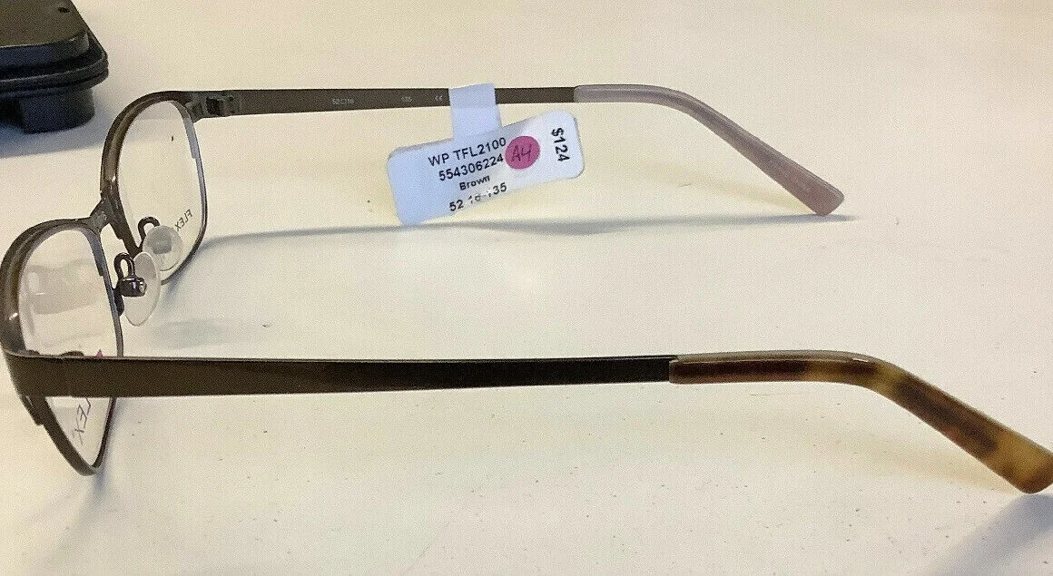 Tiflex Titanium Brown Eyeglass Frames. 52-16-135. NWT 4