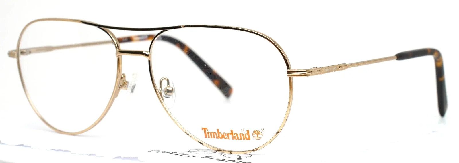 TIMBERLAND TB1630 032 Gold Mens Aviator Oversized Eyeglasses 59-15-150 B:47