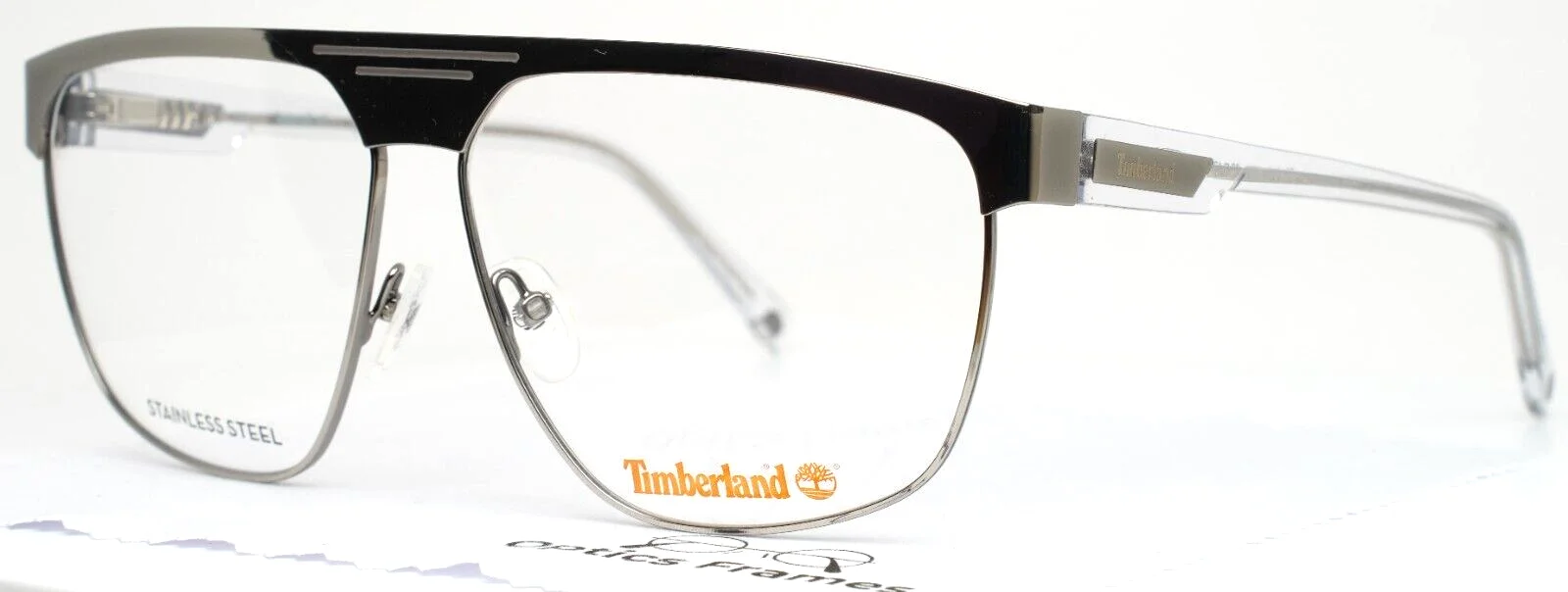 TIMBERLAND TB1643 008 Silver Mens Aviator Full Rim Eyeglasses 62-13-150 B:49
