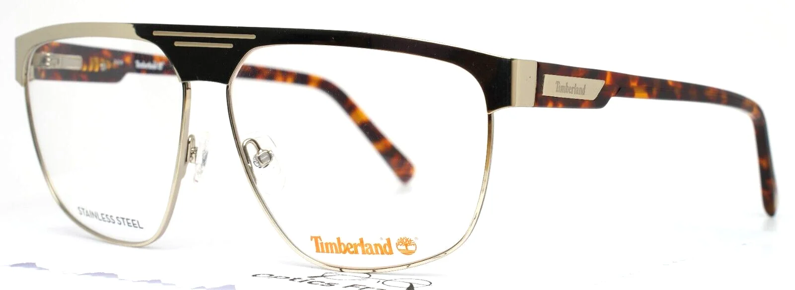 TIMBERLAND TB1643 032 Gold Mens Aviator Full Rim Eyeglasses 62-13-150 B:49