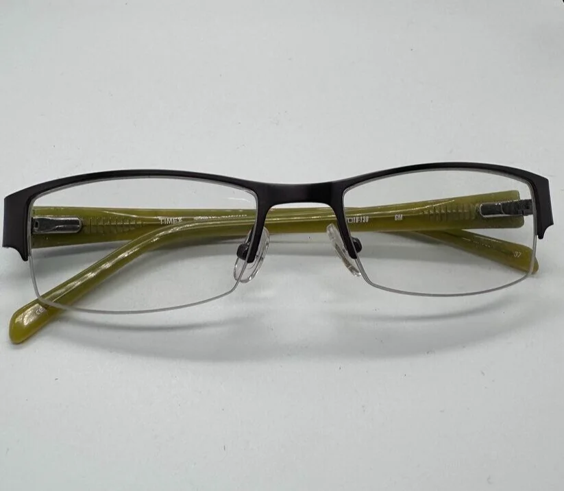 Timex Mens TMX Stinger Eyeglass Frames For Prescription Lens Bronze Neon Yellow 2