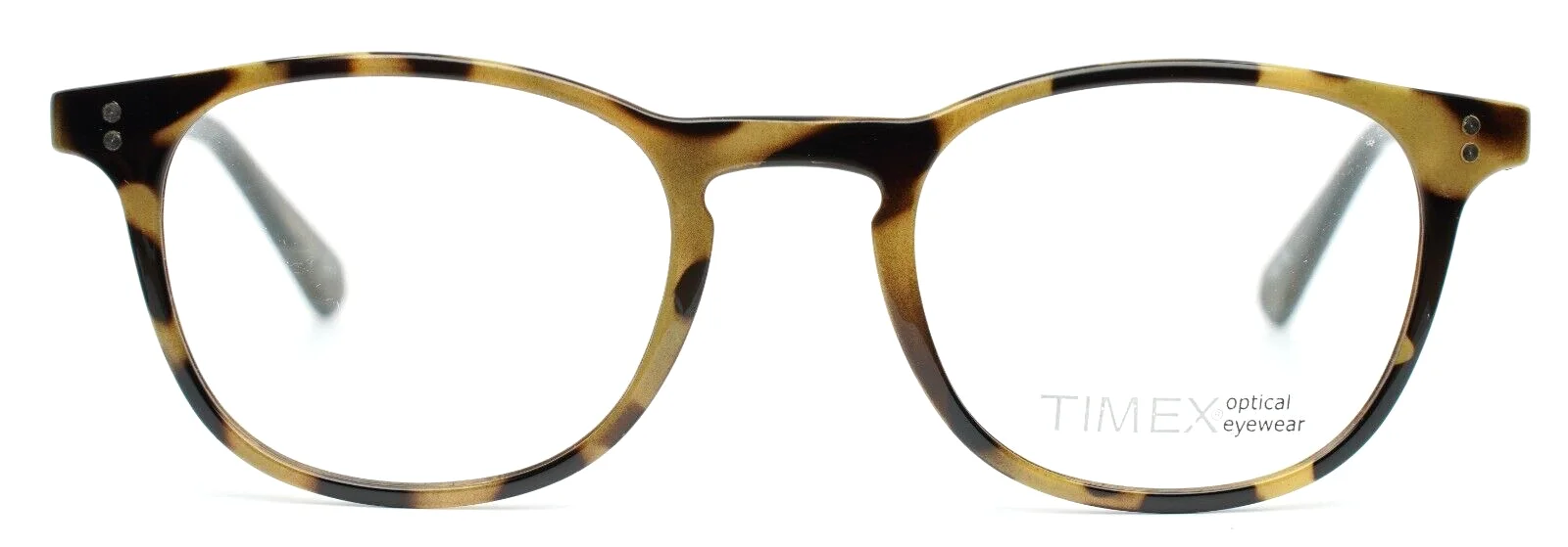 TIMEX OPTICAL EYEWEAR 4:19PM TO Tortoise Mens Round Eyeglasses 48-21-145 B:39 2