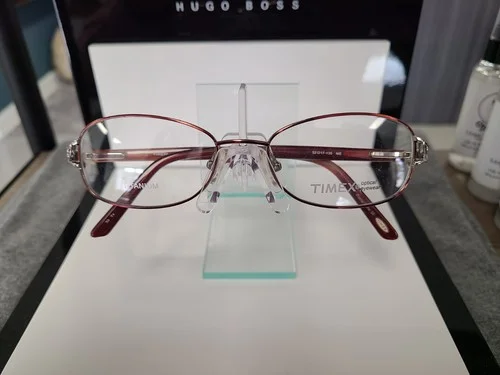 Timex T186 Eyeglasses Frame Silver Titanium Size 52/17