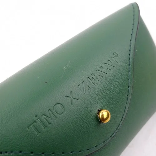 Timo X Zenni Eyeglass Case Soft Shell Protective Travel Carrier Green 3