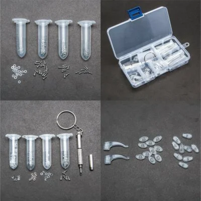 Tiny Screws Nut Screwdriver Nose Pads Watch Eyeglass Glasses Repair Tool Set Kit 3